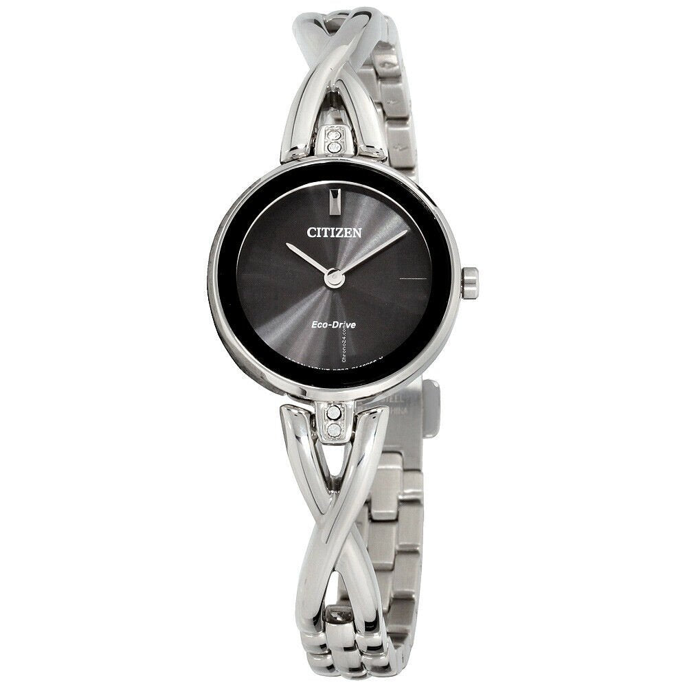 Citizen Eco Drive Silver Tone Crystal Bangle Watch Legacy Jewellers