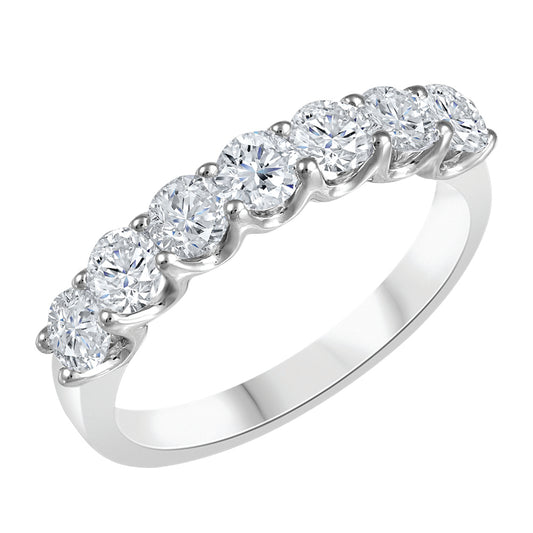 14K White Gold Diamond Band