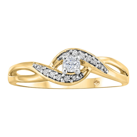 10K Yellow Gold Diamond Engagement Ring