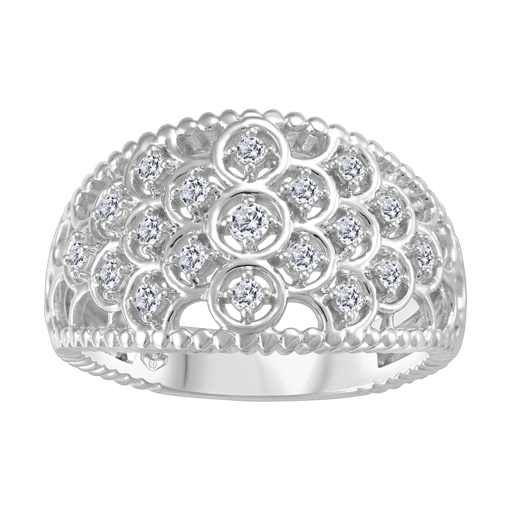 10K Gold Diamond Wide Band