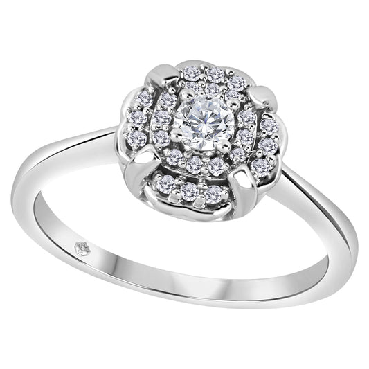 10K White Gold Diamond Ring