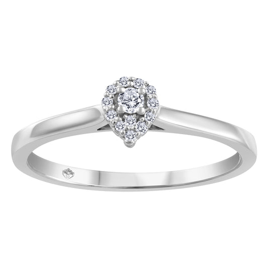10K Two Tone Diamond Ring