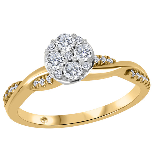 14K Yellow Gold Engagement Ring