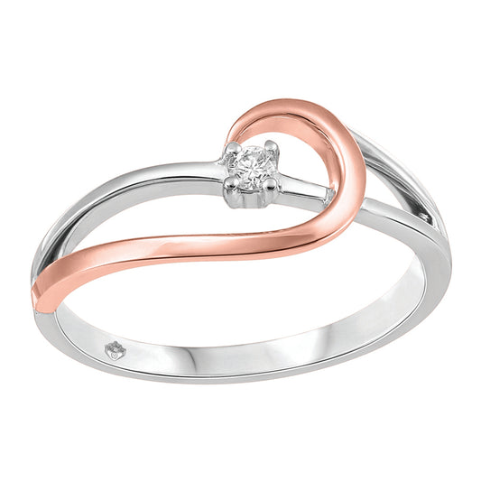 10K Two Tone Diamond Ring