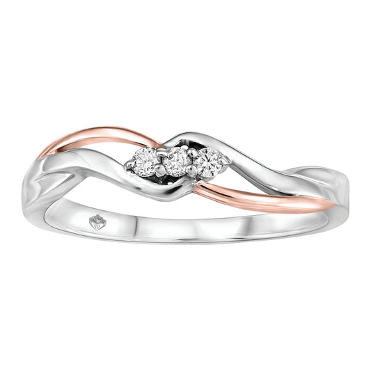 10K Two Tone Diamond Ring