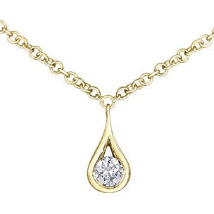 14K Yellow Gold Diamond Necklace