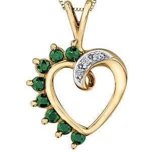 10K Yellow Gold Diamond Gem Necklace