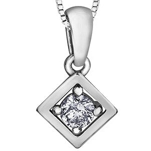 10K White Gold Diamond Necklace