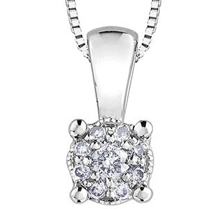10K White Gold Diamond Necklace
