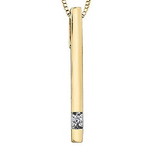 10K Yellow Gold Princess Cut Diamond Necklace