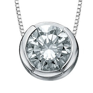 10K White Gold Diamond Necklace
