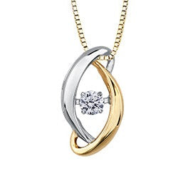 10K Two Tone Diamond Necklace