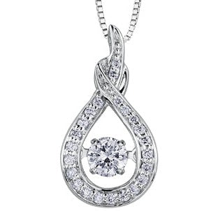 Dancing Diamond Drop Necklace