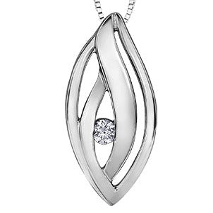 Sterling Silver Diamond Necklace