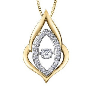Yellow Gold Diamond Pulse Necklace