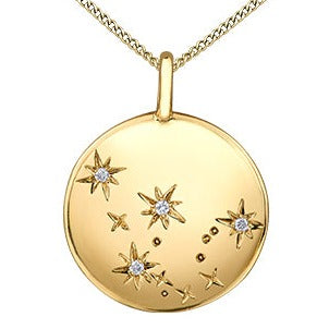 10K Yellow Gold Zodiac Diamond Necklace