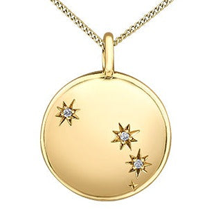 10K Yellow Gold Zodiac Diamond Necklace