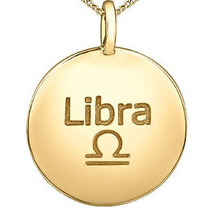 10K Yellow Gold Zodiac Diamond Necklace