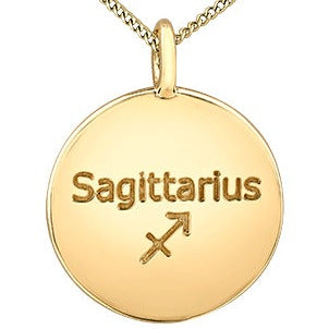 10K Yellow Gold Zodiac Diamond Necklace