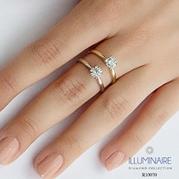10K Gold Illusion Set Diamond Solitaire Ring