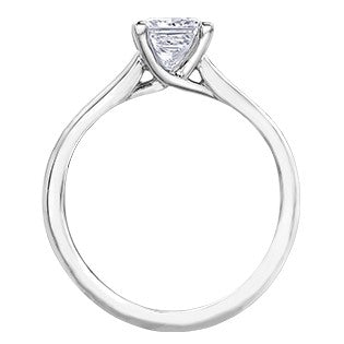 18K White Gold Palladium Princess Cut Engagement Ring