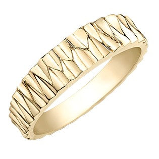 Yellow Gold Textured Band