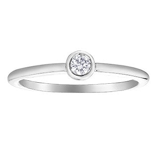 White Gold Bezel Set Diamond Band