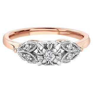 10K Two Tone Vintage Style Ring