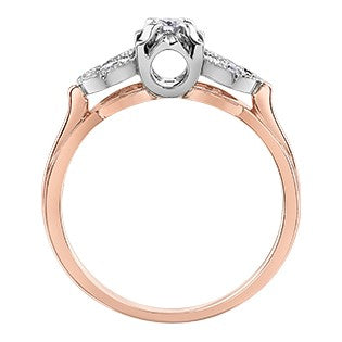 10K Two Tone Vintage Style Ring