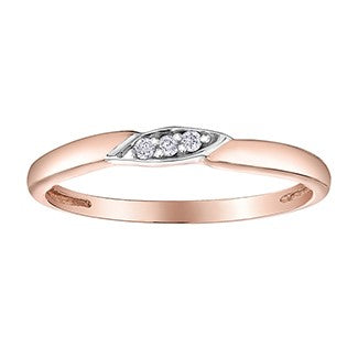 Rose Gold Simple Diamond Band