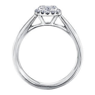 14K White Gold Diamond Engagement Ring