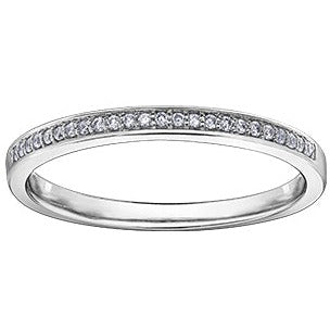 10K White Gold Diamond Band