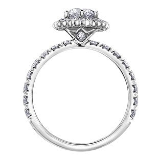 Stunning Maple Leaf Diamond Engagement Ring