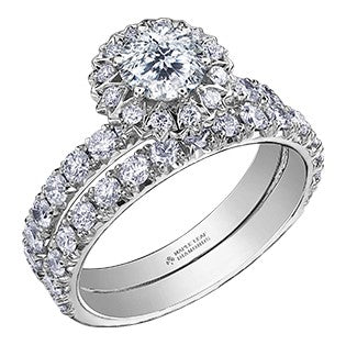 Stunning Maple Leaf Diamond Engagement Ring