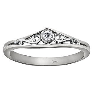 18K Two Tone Gold Palladium Diamond Ring