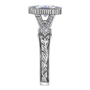 18K White Gold Palladium Sapphire & Diamond Ring