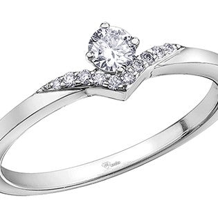 10K White Gold Diamond Ring