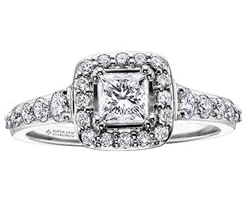 18K White Gold Palladium .80ct Diamond Ring