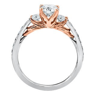 18K Two Tone Gold Palladium Diamond Ring
