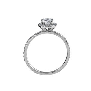 18K White Gold Palladium 1.65ct Diamond Halo Ring