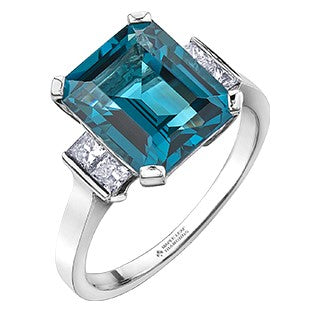 London Blue Topaz & Diamond Ring