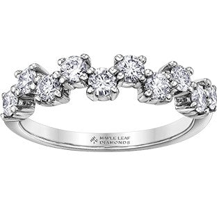 18K White Gold Palladium Off Set Diamond Band