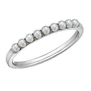 White Gold and Pearl Chi Chi Ring
