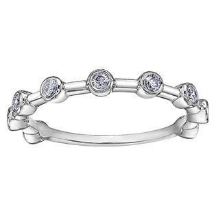 White Gold & White Topaz Ring