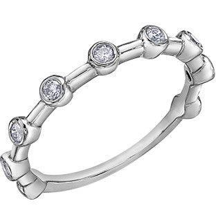 White Gold & White Topaz Ring