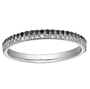 10K White Gold Black & White Diamond Chi Chi Band