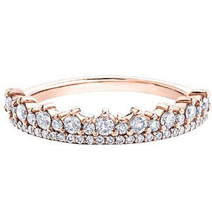 10K Rose Gold Half Carat Diamond Ring