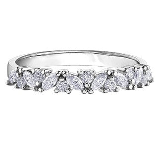 14K Fancy Cut Diamond Band