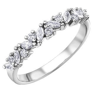 14K Fancy Cut Diamond Band