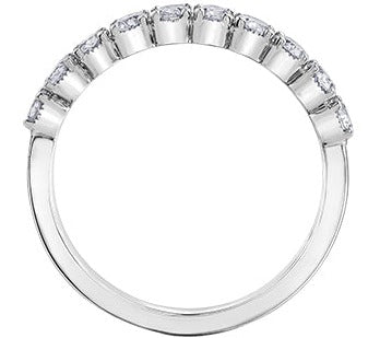 18K White Gold Palladium 1.00ct Oval Diamond Band